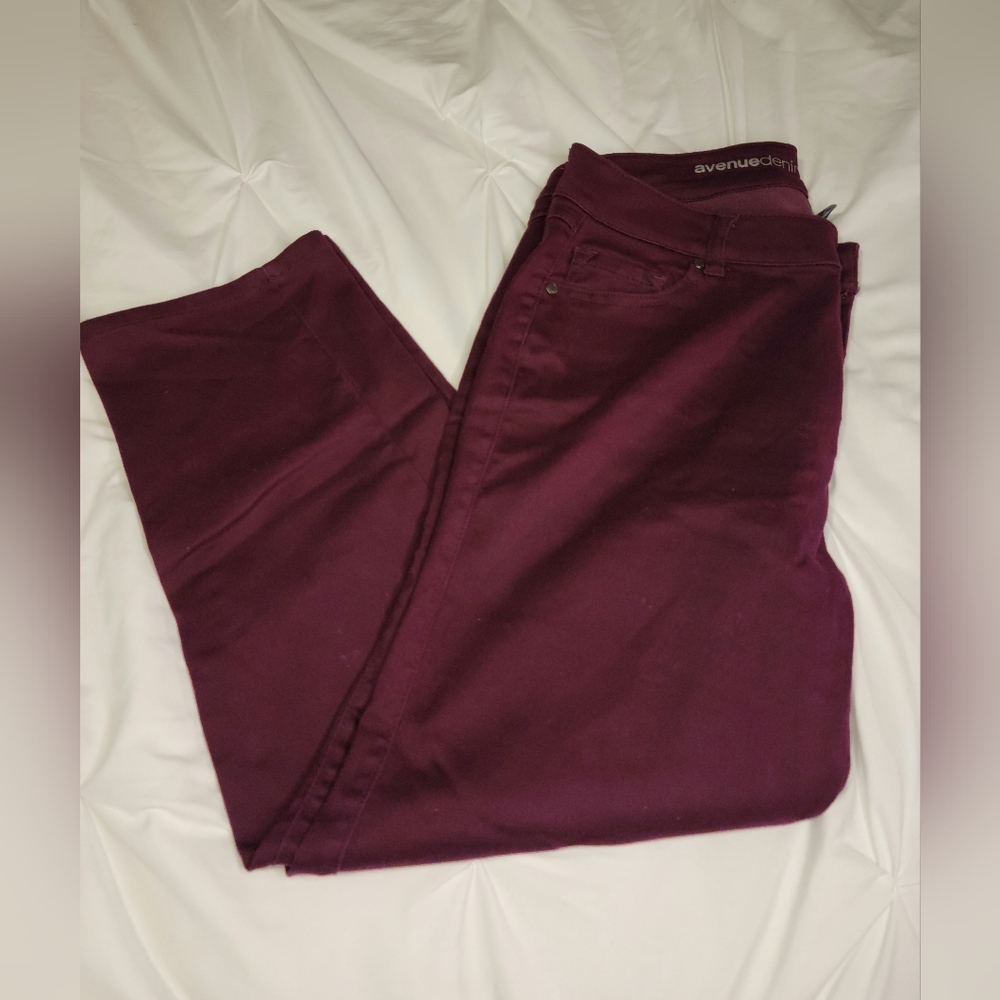 Avenue Denim || Purple Straight leg Pants || Size 16 P
